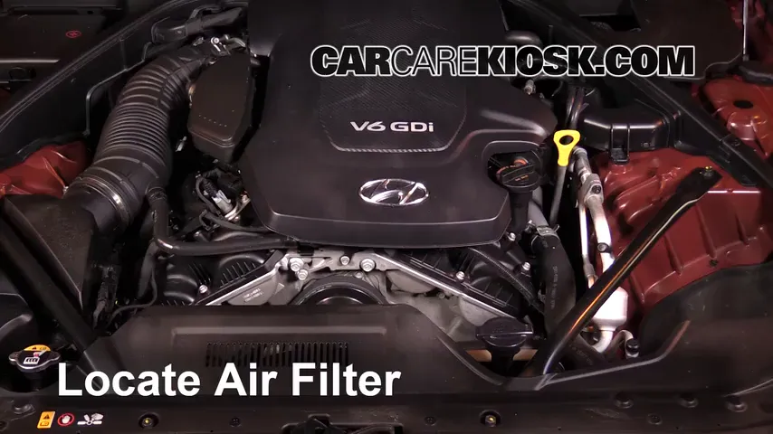 2016 Hyundai Genesis 3.8 3.8L V6 Air Filter (Engine)